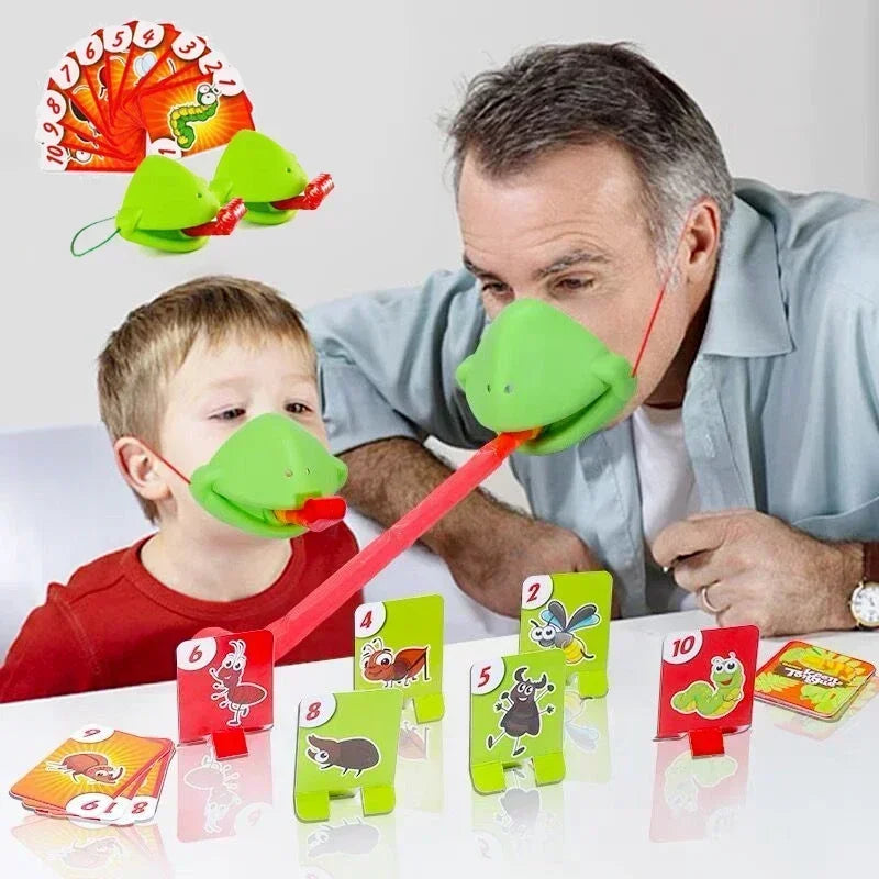 Frog Mask Wagging Tongue Lick Cards Board