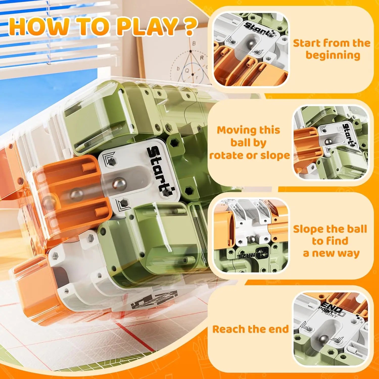 3D Labyrinth Puzzles Maze Cube